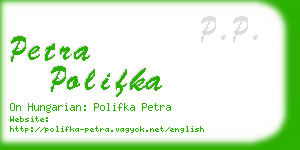 petra polifka business card